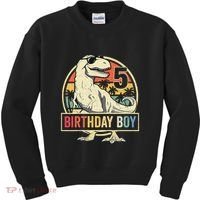 5 Year Old  5th Birthday  T Rex Dinosaur Kids Sweatshirt thumb 0