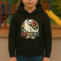 5 Year Old  5th Birthday  T Rex Dinosaur Kids Hoodie thumb 3