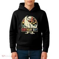 5 Year Old  5th Birthday  T Rex Dinosaur Kids Hoodie thumb 4