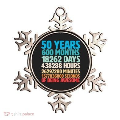50 Years Of Being Awesome 50th Birthday Time Breakdown Ornament