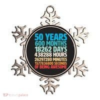 50 Years Of Being Awesome 50th Birthday Time Breakdown Ornament thumb 0