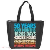50 Years Of Being Awesome 50th Birthday Time Breakdown Tote Bag thumb 0