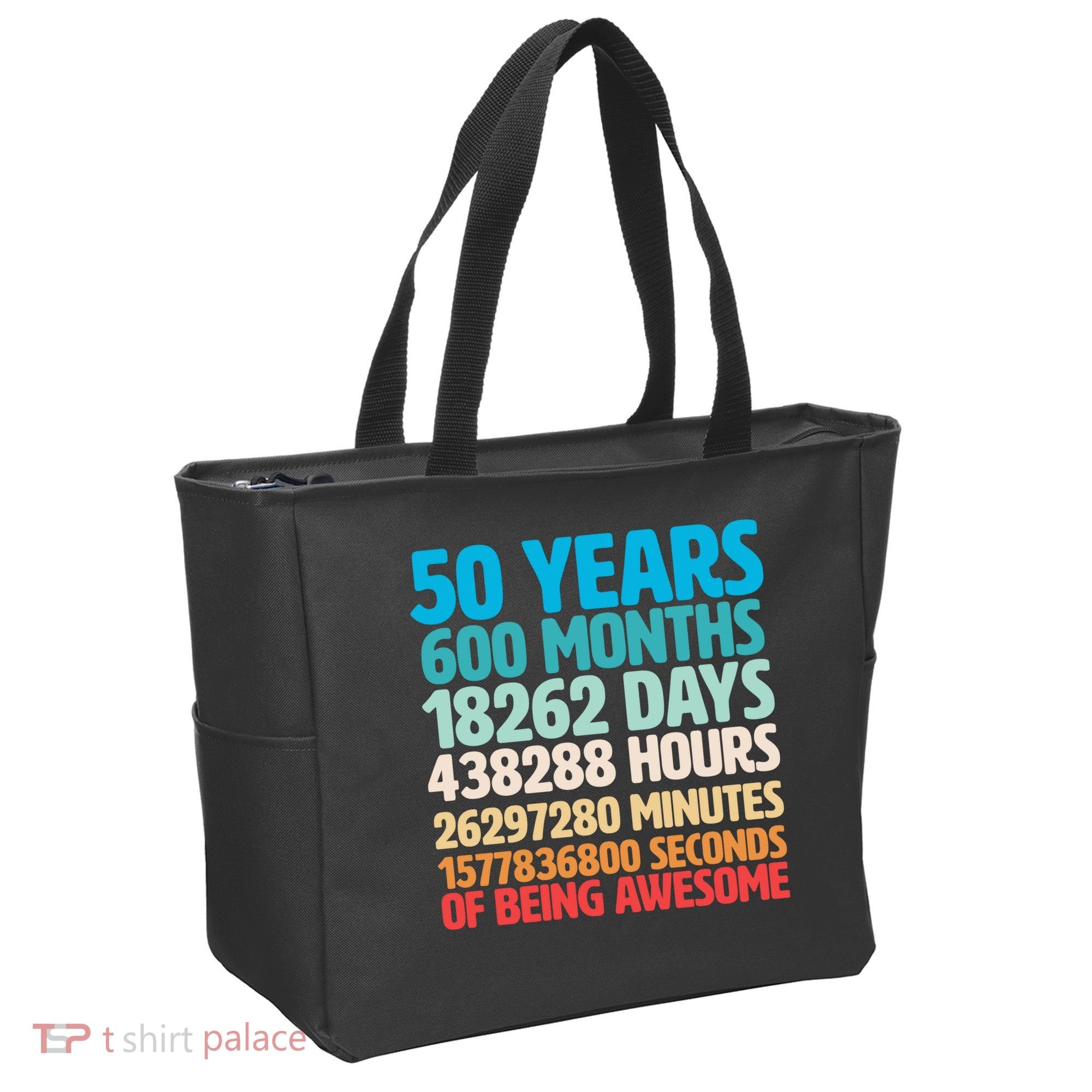 50 Years Of Being Awesome 50th Birthday Time Breakdown Tote Bag