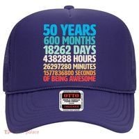 50 Years Of Being Awesome 50th Birthday Time Breakdown Hat thumb 0