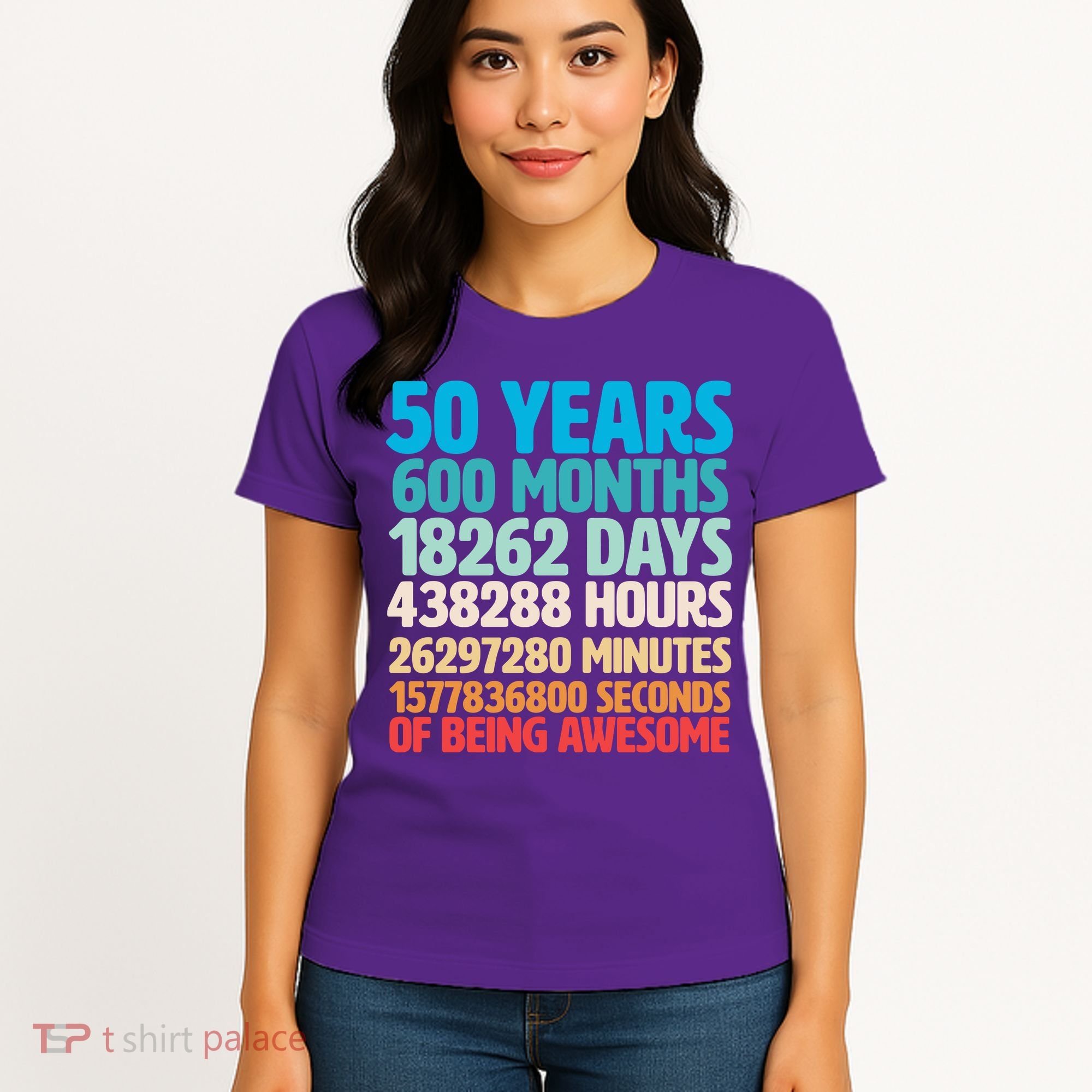 50 Years Of Being Awesome 50th Birthday Time Breakdown Women's T-Shirt