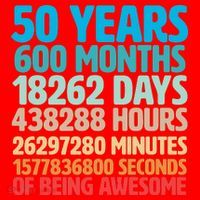 50 Years Of Being Awesome 50th Birthday Time Breakdown Santa Hat thumb 1
