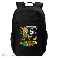5 Year Old 5th Birthday Boy T Rex Dinosaur Backpack thumb 0