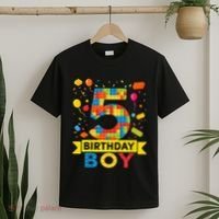 5 Year Old Building Blocks 5th Birthday T-Shirt thumb 2