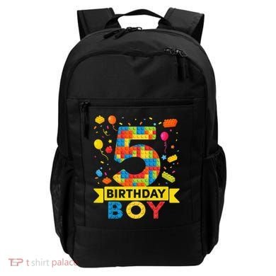 5 Year Old Building Blocks 5th Birthday Backpack