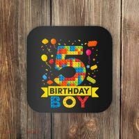 5 Year Old Building Blocks 5th Birthday Coaster thumb 0