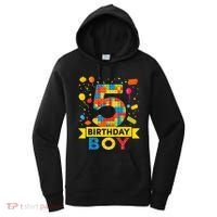 5 Year Old Building Blocks 5th Birthday Women's Hoodie thumb 0