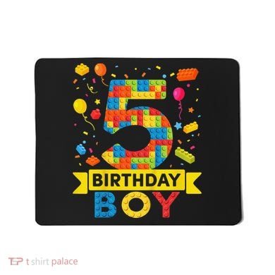 5 Year Old Building Blocks 5th Birthday Mousepad