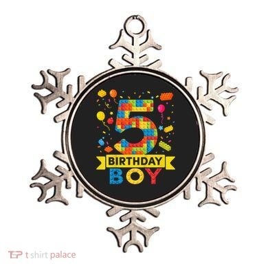 5 Year Old Building Blocks 5th Birthday Ornament