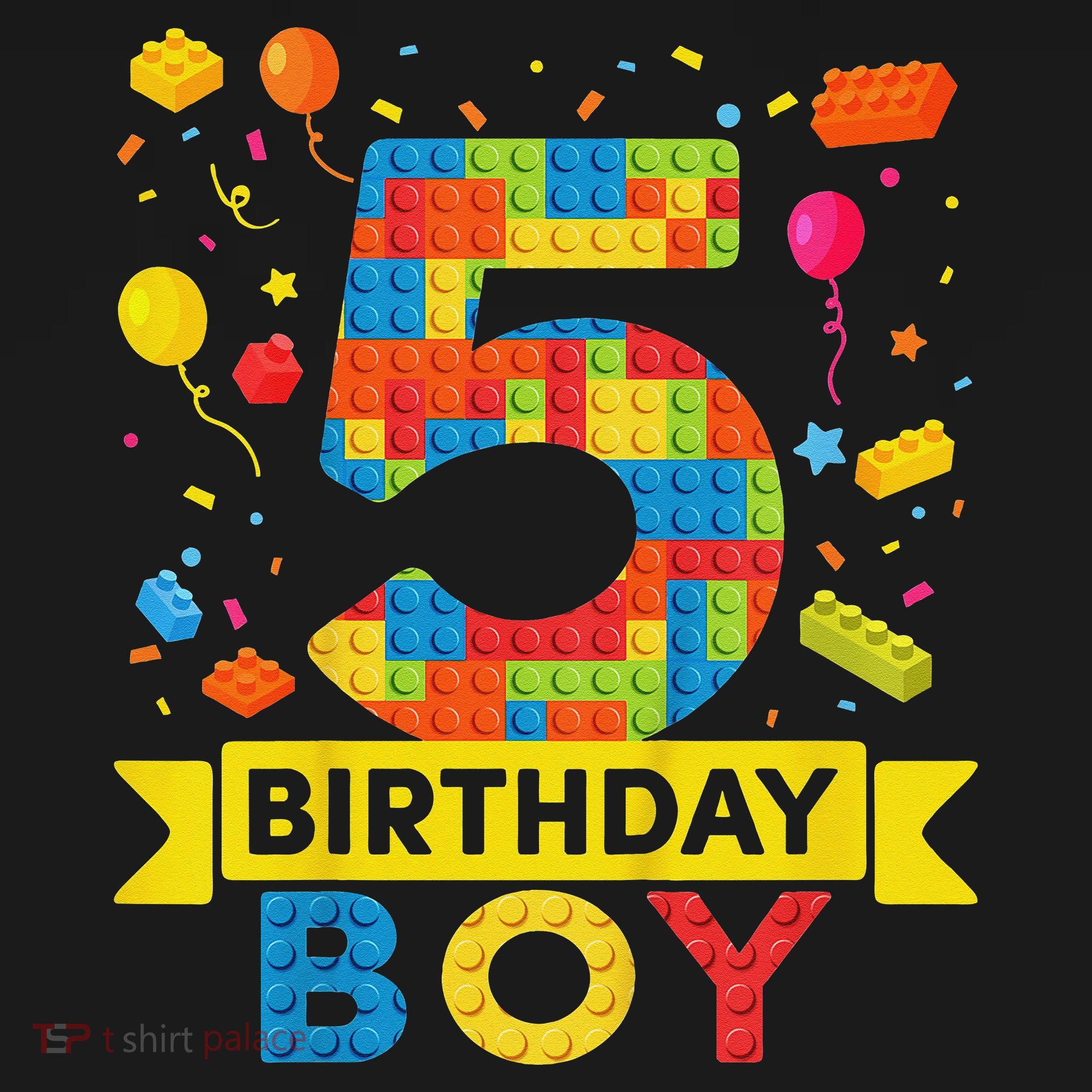 5 Year Old Building Blocks 5th Birthday Ornament