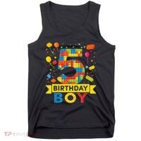 5 Year Old Building Blocks 5th Birthday Tank Top thumb 0