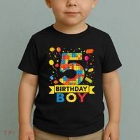 5 Year Old Building Blocks 5th Birthday Toddler T-Shirt thumb 2