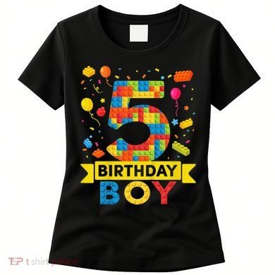 5 Year Old Building Blocks 5th Birthday Women's T-Shirt