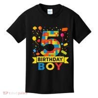 5 Year Old Building Blocks 5th Birthday Kids T-Shirt thumb 0