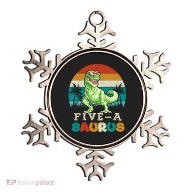 5 Year Old Dinosaur Birthday 5th T Rex Dino Five Saurus Gift Ornament