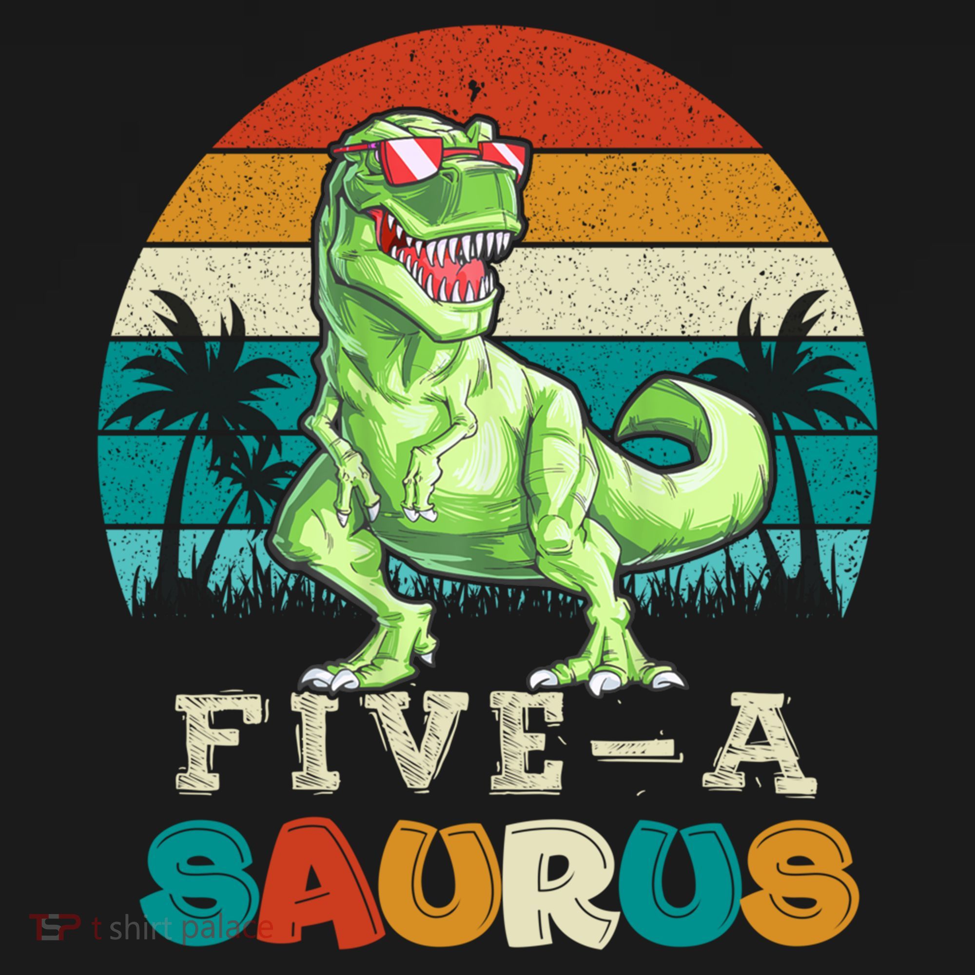 5 Year Old Dinosaur Birthday 5th T Rex Dino Five Saurus Gift Ornament