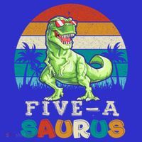 5 Year Old Dinosaur Birthday 5th T Rex Dino Five Saurus Gift Button thumb 1