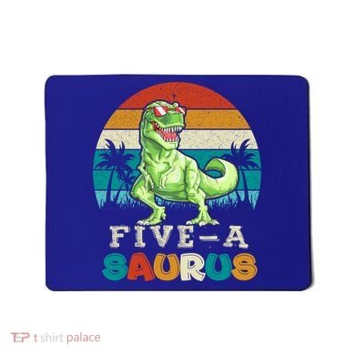 5 Year Old Dinosaur Birthday 5th T Rex Dino Five Saurus Gift Mousepad