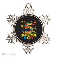 5 Year Old Building Blocks 5th Birthday Boy Ornament thumb 0