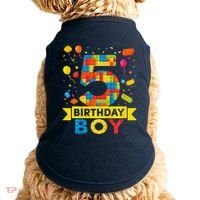 5 Year Old Building Blocks 5th Birthday Boy Doggie Tank thumb 0