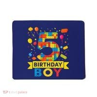 5 Year Old Building Blocks 5th Birthday Boy Mousepad thumb 0