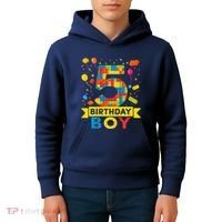 5 Year Old Building Blocks 5th Birthday Boy Kids Hoodie thumb 4