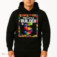 5 Year Old Building Blocks Birthday Brick 5th Gift Hoodie thumb 2