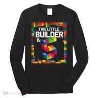 5 Year Old Building Blocks Birthday Brick 5th Gift Long Sleeve Shirt thumb 0