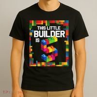 5 Year Old Building Blocks Birthday Brick 5th Gift T-Shirt thumb 3