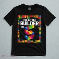 5 Year Old Building Blocks Birthday Brick 5th Gift T-Shirt thumb 5