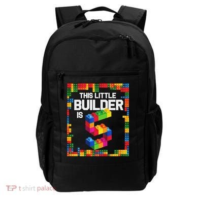 5 Year Old Building Blocks Birthday Brick 5th Gift Backpack