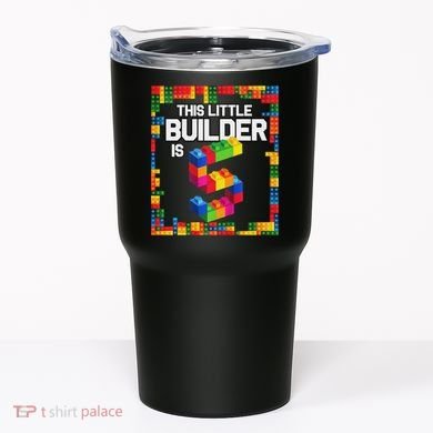 5 Year Old Building Blocks Birthday Brick 5th Gift Tumbler