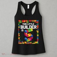 5 Year Old Building Blocks Birthday Brick 5th Gift Women's Tank Top thumb 3