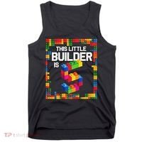 5 Year Old Building Blocks Birthday Brick 5th Gift Tank Top thumb 0