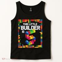 5 Year Old Building Blocks Birthday Brick 5th Gift Tank Top thumb 2