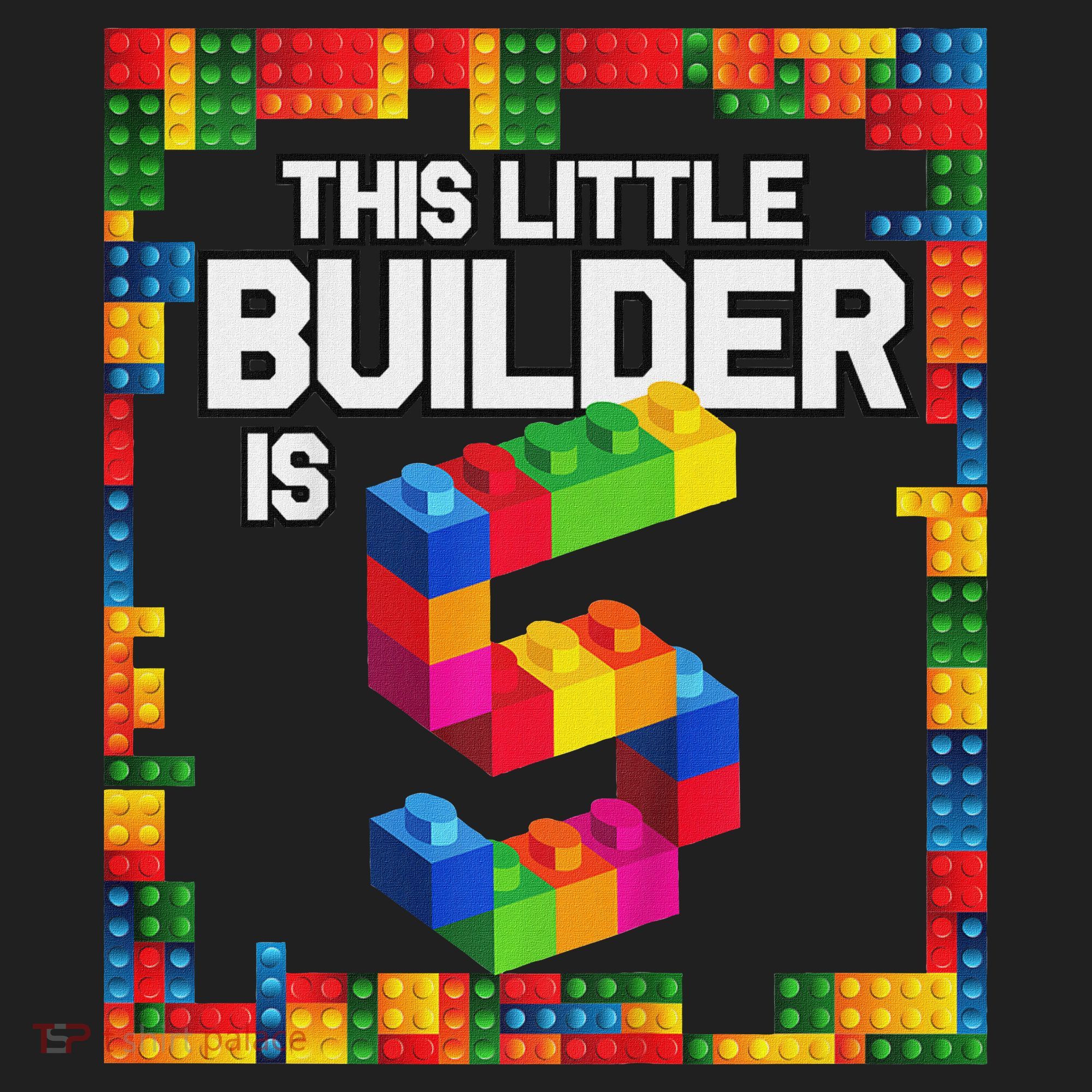 5 Year Old Building Blocks Birthday Brick 5th Gift Golf Towel