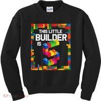 5 Year Old Building Blocks Birthday Brick 5th Gift Kids Sweatshirt thumb 0
