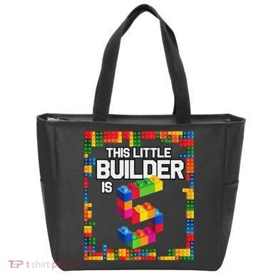 5 Year Old Building Blocks Birthday Brick 5th Gift Tote Bag