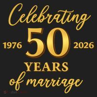 50 Years Of Marriage 1976-2026 50th Wedding Anniversary Comfort Colors Boxy T-Shirt thumb 3