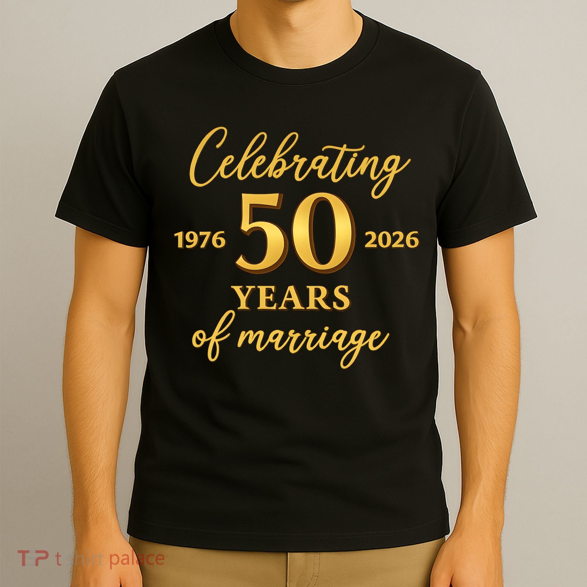 50 Years Of Marriage 1976-2026 50th Wedding Anniversary T-Shirt