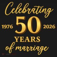 50 Years Of Marriage 1976-2026 50th Wedding Anniversary T-Shirt thumb 7