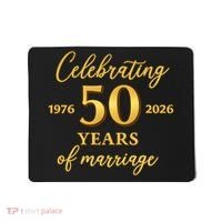 50 Years Of Marriage 1976-2026 50th Wedding Anniversary Mousepad thumb 0
