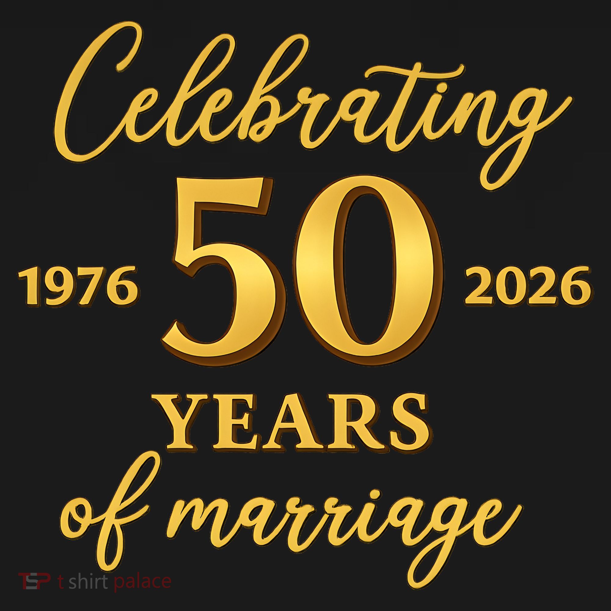 50 Years Of Marriage 1976-2026 50th Wedding Anniversary Performance Fleece Hoodie