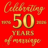 50 Years Of Marriage 1976-2026 50th Wedding Anniversary Santa Hat thumb 1
