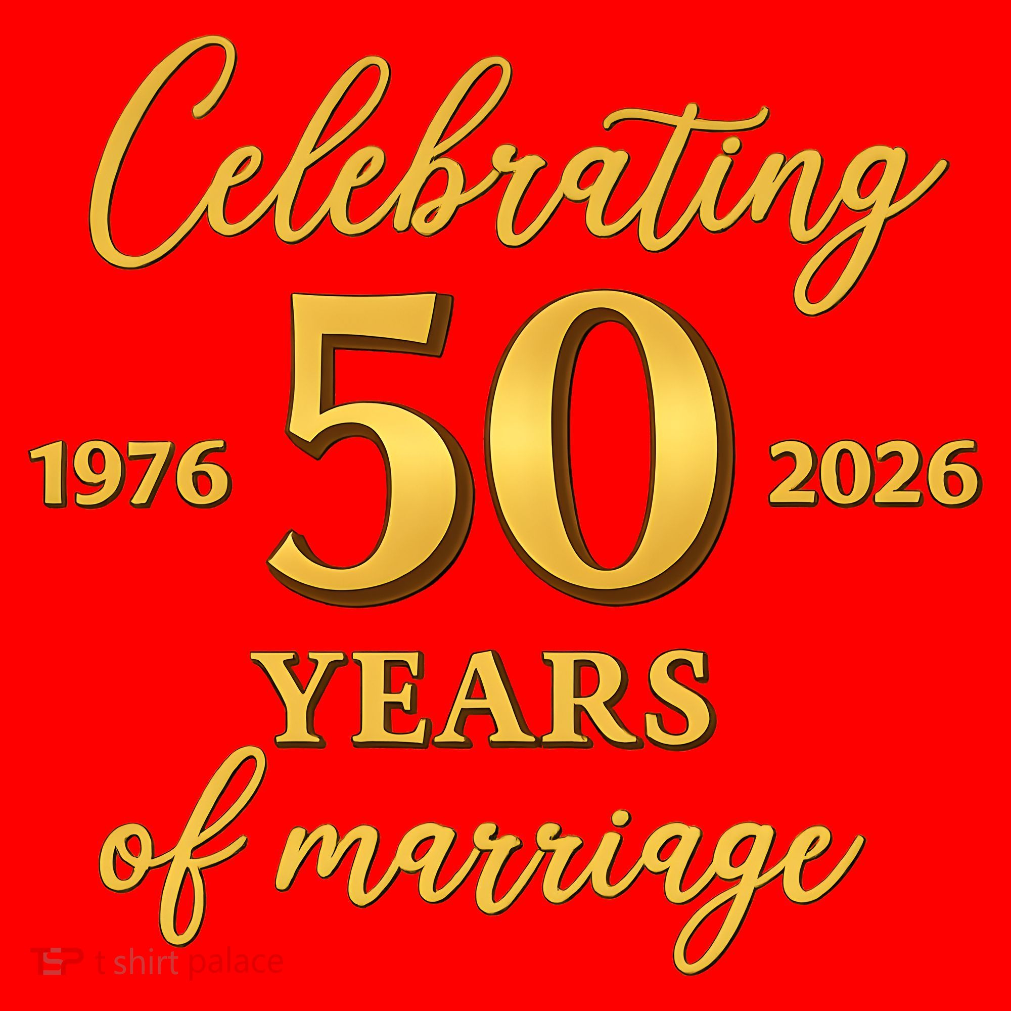 50 Years Of Marriage 1976-2026 50th Wedding Anniversary Santa Hat