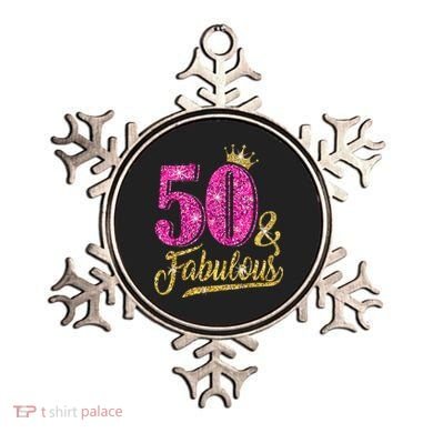 50 Years Old Gift 50 & Fabulous 50th Birthday Pink Crown Ornament